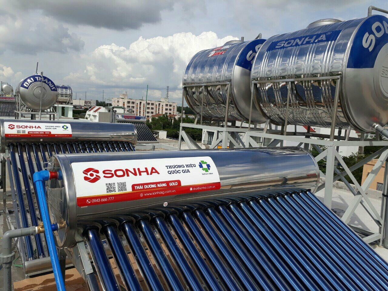 Máy nước nóng năng lượng mặt trời Thái Dương Năng Sơn Hà chính hãng